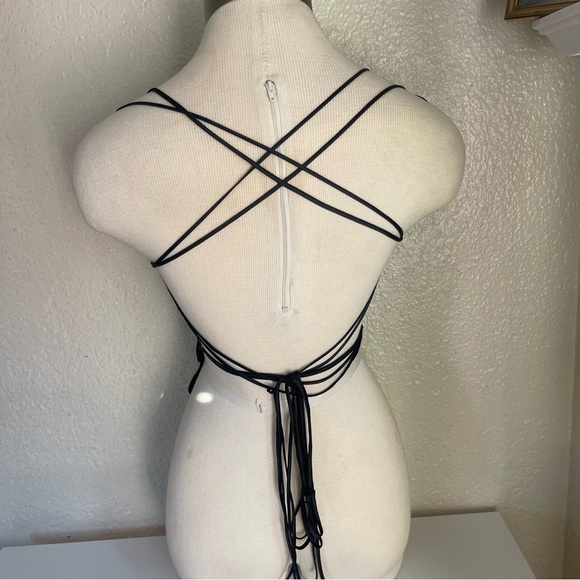 Victoria's Secret Black Butterfly Lace Top - Picture 2 of 4